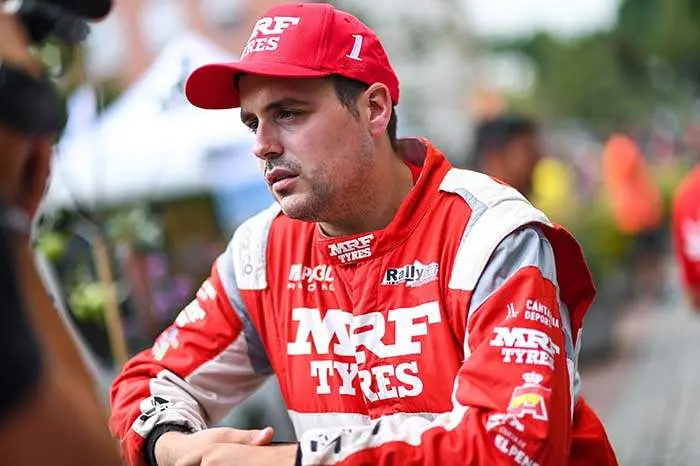 Llarena Efren seen at FIA European Rally Championship in Zlin, Czech Republic on August 26, 2022. // @World / Red Bull Content Pool // SI202208260415 // Usage for editorial use only // 