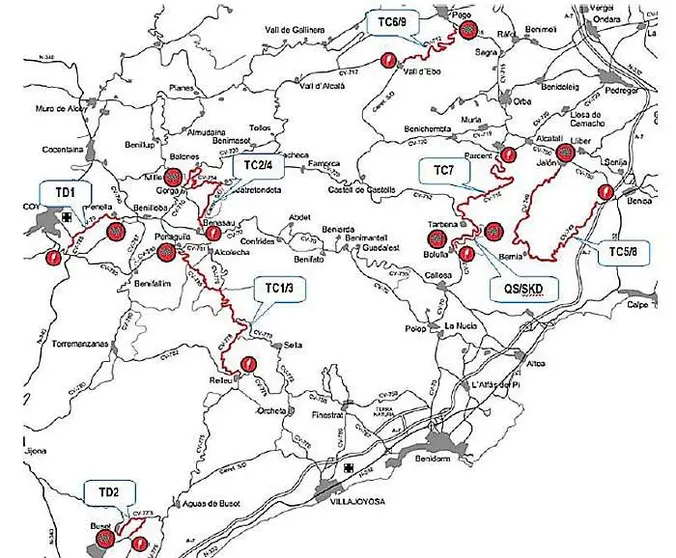Rallye la Nucia_tramos
