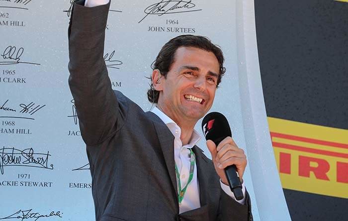 Pedro De La Rosa (ESP) on the podium at Formula One World Championship, Rd5, Spanish Grand Prix, Race, Barcelona, Spain, Sunday 14 May 2017.