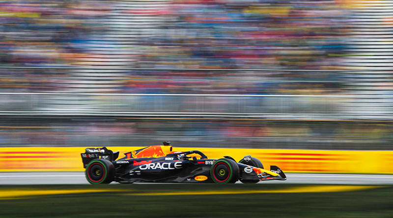 MONTREAL, QUEBEC - JUNE 17: Max Verstappen of the Netherlands driving the (1) Oracle Red Bull Racing RB19 on track during qualifying ahead of the F1 Grand Prix of Canada at Circuit Gilles Villeneuve on June 17, 2023 in Montreal, Quebec. (Photo by Rudy Carezzevoli/Getty Images)