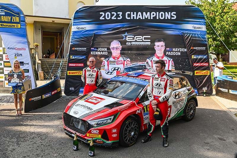 Hayden Paddon at FIA ERC - Fia European Rally Championship 2023 at Zlin, Czech Republic on August 20, 2023. // @World / Red Bull Content Pool // SI202308200360 // Usage for editorial use only // 