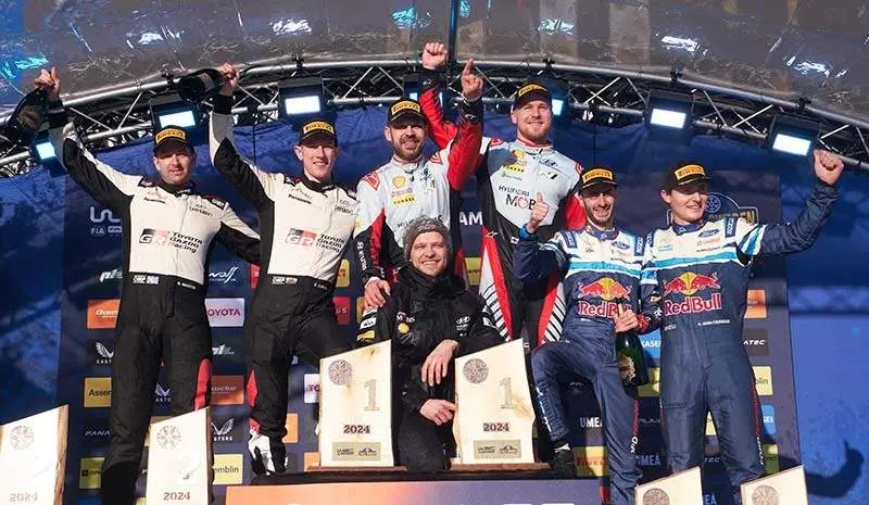 2024 FIA World Rally Championship Round 2, Rally Sweden, 15-18 February 2024

Esapekka Lappi, Janne Ferm, Atmosphere during Podium of Rally Sweden 2024    

Photographer: Vincent Thuillier
Worldwide copyright: Hyundai Motorsport GmbH