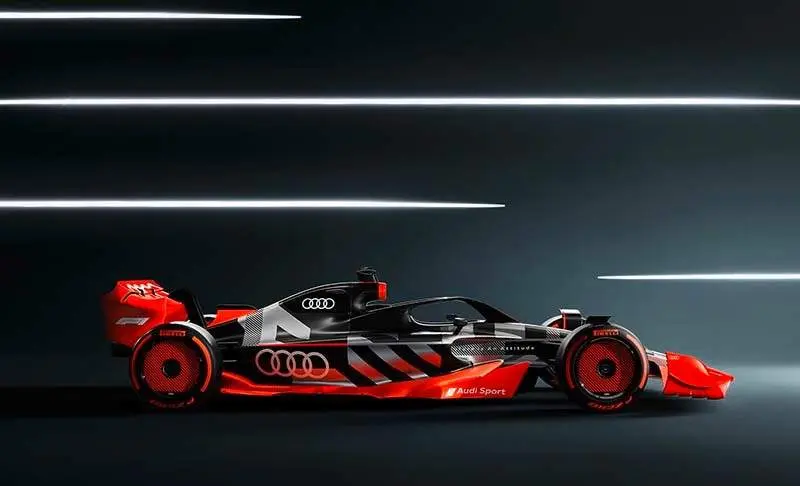 Showcar with Audi F1 launch livery