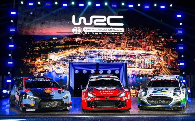 Rally 1 cars are seen during the  World Rally Championship Monte-Carlo in Monaco,  Monte-Carlo on  17,January. 2025 // Jaanus Ree / Red Bull Content Pool // SI202601170389 // Usage for editorial use only //