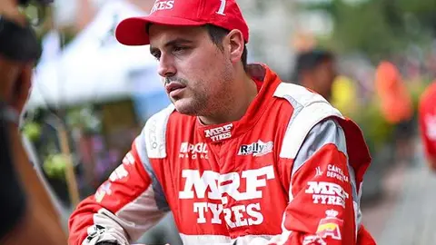 Llarena Efren seen at FIA European Rally Championship in Zlin, Czech Republic on August 26, 2022. // @World / Red Bull Content Pool // SI202208260415 // Usage for editorial use only // 