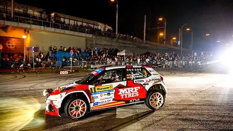 Efren Llarena seen at FIA European Rally Championship in Zlin, Czech Republic on August 26, 2022. // @World / Red Bull Content Pool // SI202208270089 // Usage for editorial use only // 