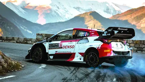 Sebastien Ogier (FRA)  Vincent Landais (FRA) Of team TOYOTA GAZOO RACING WRT  is seen on the performing during the  World Rally Championship Monte-Carlo in Monte-Carlo, Monaco on 20,January // Jaanus Ree / Red Bull Content Pool // SI202301200657 // Usage for editorial use only // 