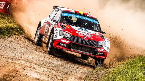 Efren LLARENA at FIA European Rally Championship in Mikolajki, Poland on 12th June 2022 // @World / Red Bull Content Pool // SI202206120145 // Usage for editorial use only // 