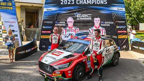 Hayden Paddon at FIA ERC - Fia European Rally Championship 2023 at Zlin, Czech Republic on August 20, 2023. // @World / Red Bull Content Pool // SI202308200360 // Usage for editorial use only // 