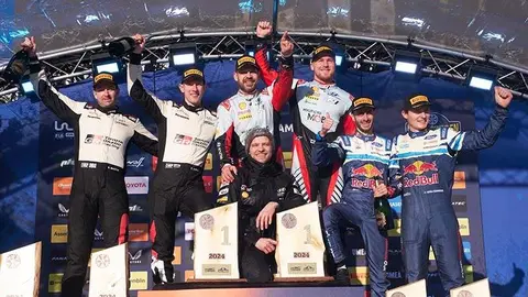 2024 FIA World Rally Championship Round 2, Rally Sweden, 15-18 February 2024

Esapekka Lappi, Janne Ferm, Atmosphere during Podium of Rally Sweden 2024    

Photographer: Vincent Thuillier
Worldwide copyright: Hyundai Motorsport GmbH