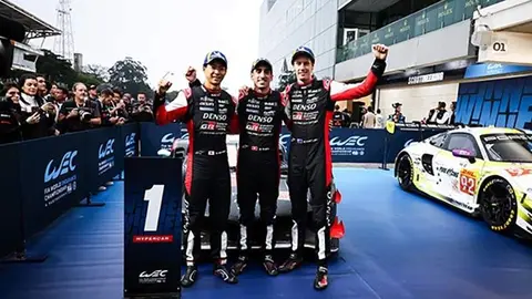 TOYOTA GAZOO Racing. 
World Endurance Championship.
6 Hours of Sao Paulo
Interlagos Circuit, Sao Paulo, Brazil
 Race winners Sebastien Buemi (SUI)  Brendon Hartley (NZL)  Ryo Hirakawa (JPN)