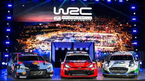 Rally 1 cars are seen during the  World Rally Championship Monte-Carlo in Monaco,  Monte-Carlo on  17,January. 2025 // Jaanus Ree / Red Bull Content Pool // SI202601170389 // Usage for editorial use only //