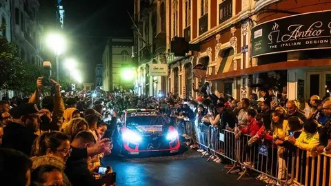 Adrien Fourmaux (FRA) and Alexandre Coria (FRA) of team HYUNDAI SHELL MOBIS WORLD RALLY TEAM are seen during the World Rally Championship Spain in Gran Canaria, Spain on April 24, 2025. // Jaanus Ree / Red Bull Content Pool // SI202504250008 // Usage for editorial use only //