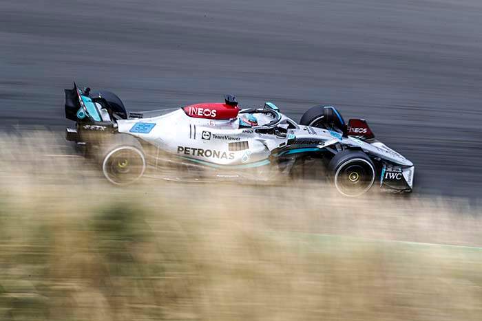 Formel 1 - Mercedes-AMG Petronas Motorsport, Großer Preis der Niederlande 2022. George Russell 

Formula One - Mercedes-AMG Petronas Motorsport, 2022 Dutch GP. George Russell 
