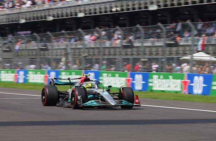 Formel 1 - Mercedes-AMG Petronas Motorsport, Großer Preis von Mexiko 2022. Lewis Hamilton 

Formula One - Mercedes-AMG Petronas Motorsport, 2022 Mexican GP. Lewis Hamilton 