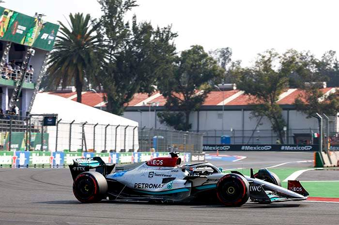 Formel 1 - Mercedes-AMG Petronas Motorsport, Großer Preis von Mexiko 2022. George Russell 

Formula One - Mercedes-AMG Petronas Motorsport, 2022 Mexican GP. George Russell 