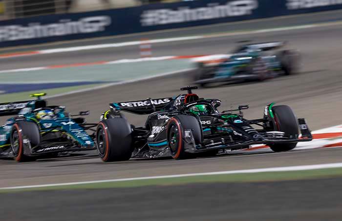 Formel 1 - Mercedes-AMG Petronas Motorsport, Großer Preis von Bahrain 2023. George Russell 

Formula One - Mercedes-AMG Petronas Motorsport, Bahrain GP 2023. George Russell 