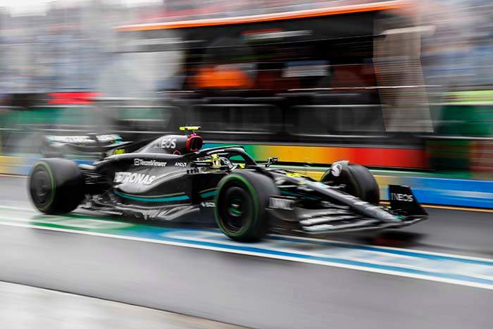 Formel 1 - Mercedes-AMG PETRONAS F1 Team, Großer Preis von Australien 2023. Lewis Hamilton 

Formula One - Mercedes-AMG PETRONAS F1 Team, 2023 Australian GP. Lewis Hamilton 