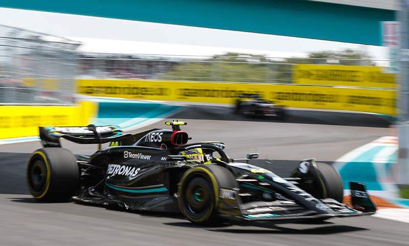 Formel 1 - Mercedes-AMG PETRONAS F1 Team, Großer Preis von Miami 2023. Lewis Hamilton 

Formula One - Mercedes-AMG PETRONAS F1 Team, 2023 Miami GP. Lewis Hamilton 