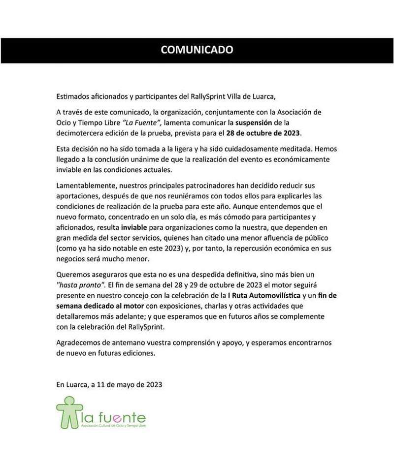 comunicado suspension