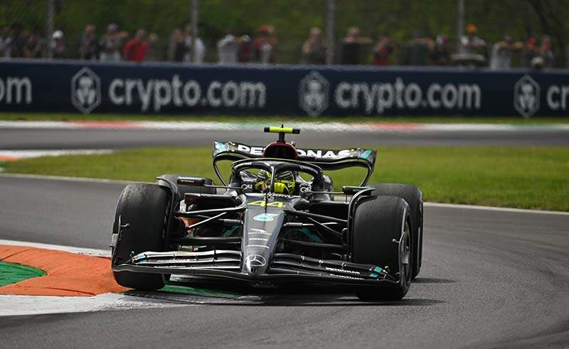 Formel 1 - Mercedes-AMG PETRONAS F1 Team, Großer Preis von Italien 2023. Lewis Hamilton 

Formula One - Mercedes-AMG PETRONAS F1 Team, 2023 Italian GP. Lewis Hamilton 