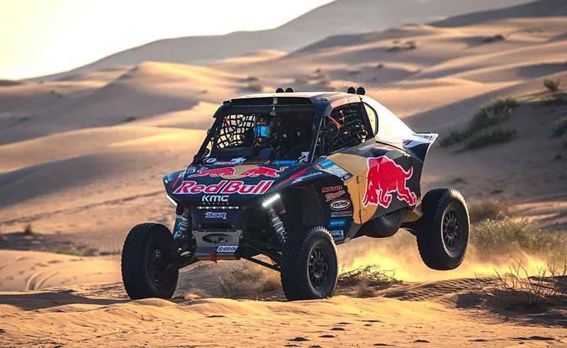 Cristina Gutierrez (ESP) and Pablo Moreno Huete (ESP)  race during stage 05 of Rally Dakar 2024 from Al Hofuf to Shubaytah, Saudi Arabia on January 10, 2024 // Marcelo Maragni / Red Bull Content Pool // SI202401100411 // Usage for editorial use only //