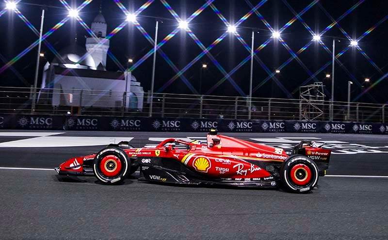 38 BEARMAN Oliver (gbr), Scuderia Ferrari SF-24, action during the Formula 1 STC Saudi Arabian Grand Prix 2024, 2nd round of the 2024 Formula One World Championship from March 7 to 9, 2024 on the Jeddah Corniche Circuit, in Jeddah, Saudi Arabia - Photo Xavi Bonilla / DPPI