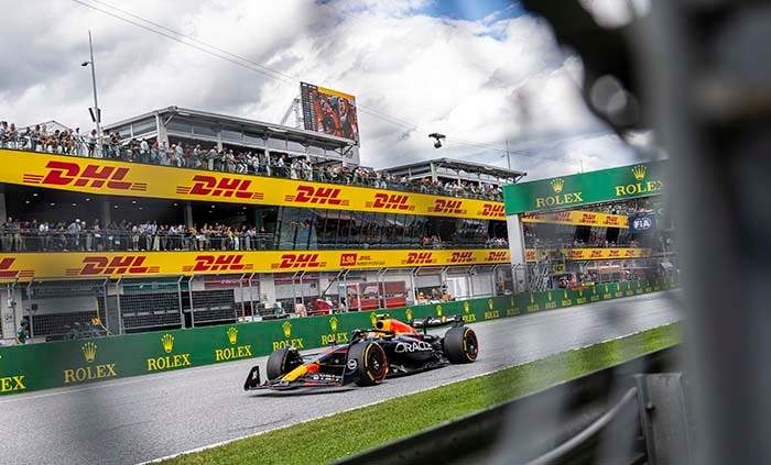 Sergio Perez seen during the 10th stop of the FIA Formula One World Championship at the  Red Bull Ring in Spielberg, Austria on July 2, 2023. // Joerg Mitter / Red Bull Ring // SI202307020801 // Usage for editorial use only //