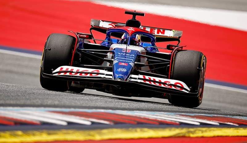 SPIELBERG, AUSTRIA - JUNE 28: Daniel Ricciardo of Australia driving the (3) Visa Cash App RB VCARB 01 on track during practice ahead of the F1 Grand Prix of Austria at Red Bull Ring on June 28, 2024 in Spielberg, Austria. (Photo by Chris Graythen/Getty Images) // Getty Images / Red Bull Content Pool // SI202406280543 // Usage for editorial use only //