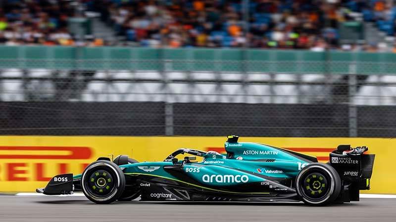 SILVERSTONE CIRCUIT, UNITED KINGDOM - JULY 05: Fernando Alonso, Aston Martin AMR24 during the British GP at Silverstone Circuit on Friday July 05, 2024 in Northamptonshire, United Kingdom. (Photo by Glenn Dunbar / LAT Images)