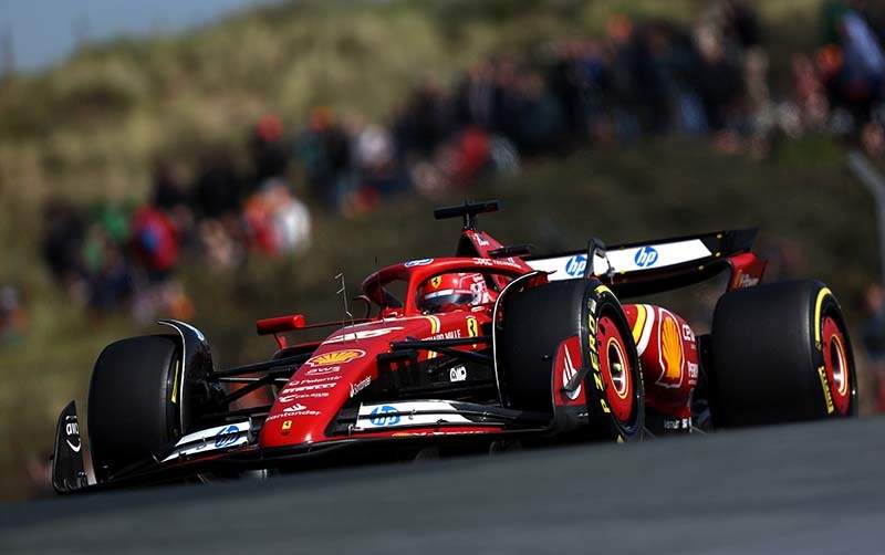 CIRCUIT ZANDVOORT, NETHERLANDS - AUGUST 23: Charles Leclerc, Ferrari SF-24 during the Dutch GP at Circuit Zandvoort on Friday August 23, 2024 in North Holland, Netherlands. (Photo by Alastair Staley / LAT Images)