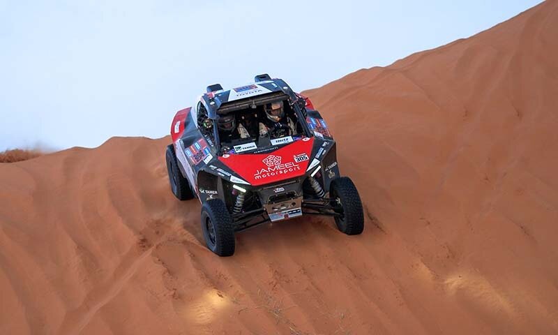 Dania Akeel (SAU) for Team BBR races during stage 6 of Rally Dakar 2025 from HAIL to AL DUWADIMI, Saudi Arabia on January 10, 2025. // Flavien Duhamel / Red Bull Content Pool // SI202501110685 // Usage for editorial use only //