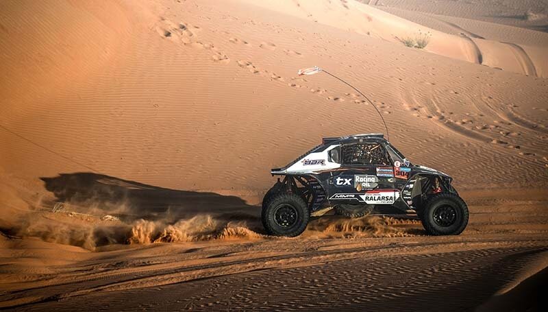 Pau Navarro (ESP) for Team BBR races during stage 11 of Rally Dakar 2025 from AL SHUBAYTAH to SHUBAYTAH, Saudi Arabia on January 16, 2025. // Flavien Duhamel / Red Bull Content Pool // SI202501160436 // Usage for editorial use only //