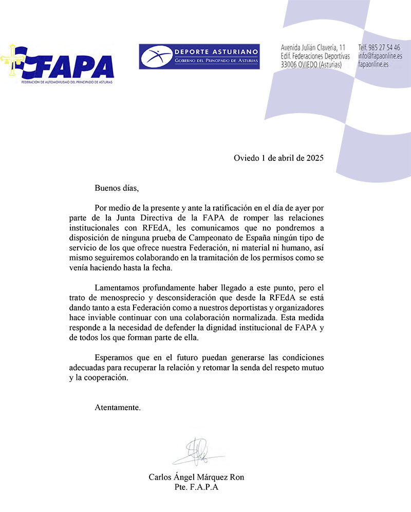 Carta FAPA