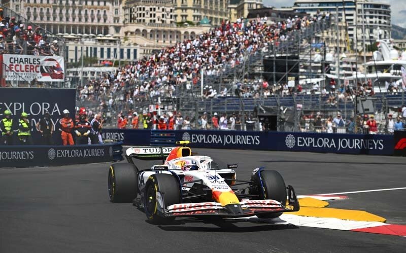 MONTE-CARLO, MONACO - MAY 23: Liam Lawson of New Zealand driving the (30) Visa Cash App Racing Bulls VCARB 02 on track during practice ahead of the F1 Grand Prix of Monaco at Circuit de Monaco on May 23, 2025 in Monte-Carlo, Monaco. (Photo by Rudy Carezzevoli/Getty Images) // Getty Images / Red Bull Content Pool // SI202505231384 // Usage for editorial use only //