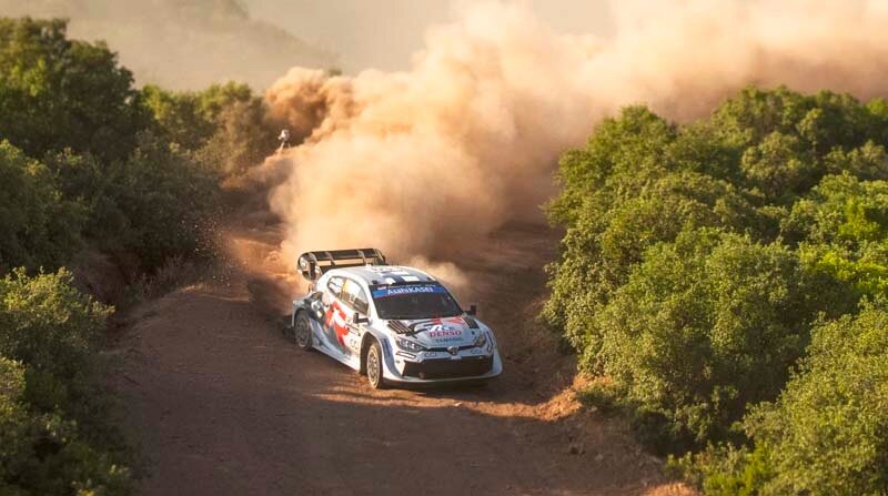 Kalle Rovanperä (FIN) Jonne Halttunen (FIN) Of team TOYOTA GAZOO RACING WRT  are seen performing during the  World Rally Championship Greece in Lamia, Greece on  26,June. 2023