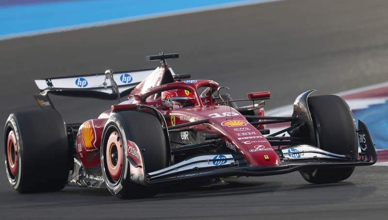 LUSAIL CITY, QATAR - NOVEMBER 28: Charles Leclerc of Monaco driving the (16) Scuderia Ferrari SF-25 on track during practice ahead of the F1 Grand Prix of Qatar at Lusail International Circuit on November 28, 2025 in Lusail City, Qatar. (Photo by Sam Bloxham/LAT Images)