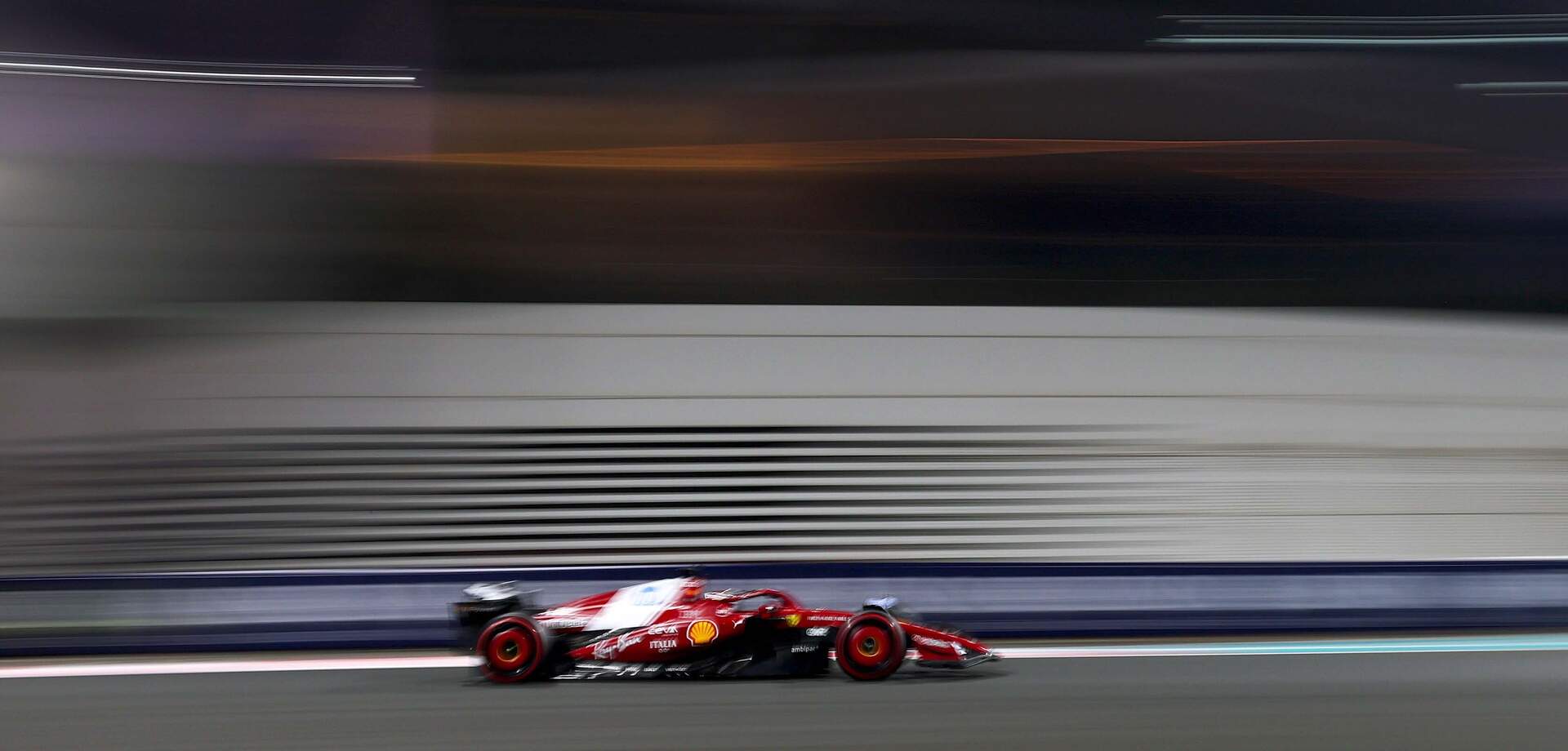 ABU DHABI, UNITED ARAB EMIRATES - DECEMBER 06: Charles Leclerc of Monaco driving the (16) Scuderia Ferrari SF-25 on track during qualifying ahead of the F1 Grand Prix of Abu Dhabi at Yas Marina Circuit on December 06, 2025 in Abu Dhabi, United Arab Emirates. (Photo by Clive Rose/Getty Images)
