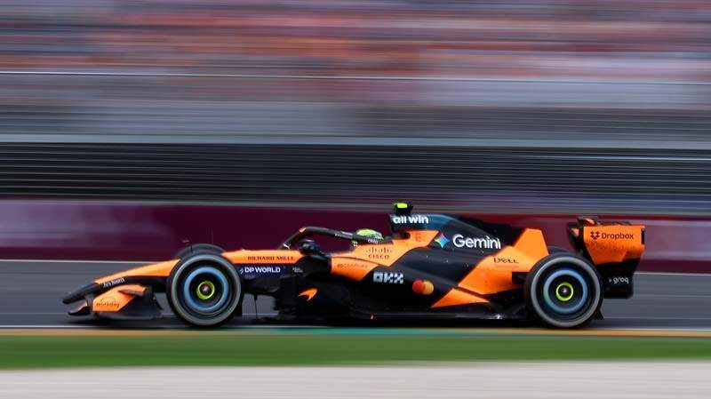 MELBOURNE, AUSTRALIA - MARCH 08: Lando Norris of Great Britain driving the (1) McLaren MCL40 Mercedes on track during the F1 Grand Prix of Australia at Albert Park Grand Prix Circuit on March 08, 2026 in Melbourne, Australia. (Photo by Lars Baron/Getty Images)