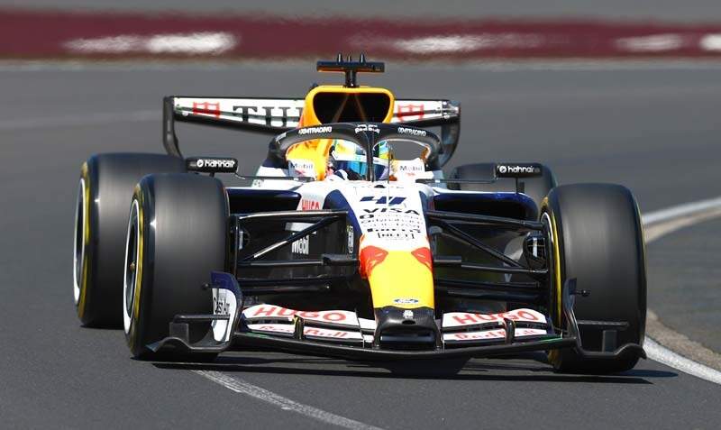 MELBOURNE, AUSTRALIA - MARCH 06: Arvid Lindblad of Great Britain driving the (41) Visa Cash App Racing Bulls VCARB 03 RB Ford on track during practice ahead of the F1 Grand Prix of Australia at Albert Park Grand Prix Circuit on March 06, 2026 in Melbourne, Australia. (Photo by Joe Portlock/Getty Images)