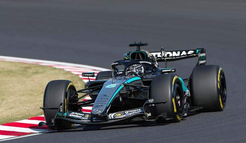 Formel 1 - Mercedes-AMG PETRONAS F1 Team, Großer Preis von Japan 2026. George Russell 

Formula One - Mercedes-AMG PETRONAS F1 Team, 2026 Japanese GP. George Russell