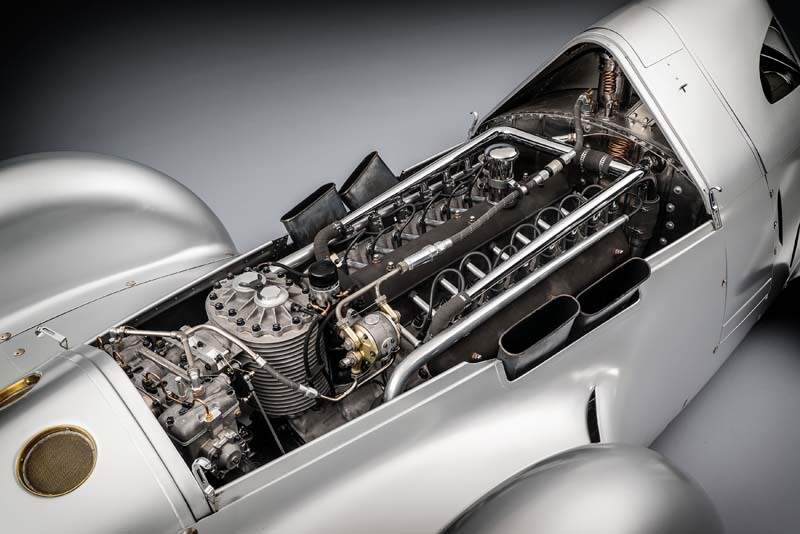 Audi recreated the Auto Union Lucca. After just over three years of construction, the record-breaking car was completed in early 2026. 
Detail: 16-cylinder-engine with supercharger.