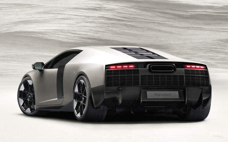 Titanium, static studio shot, exterior, rear three-quarter view